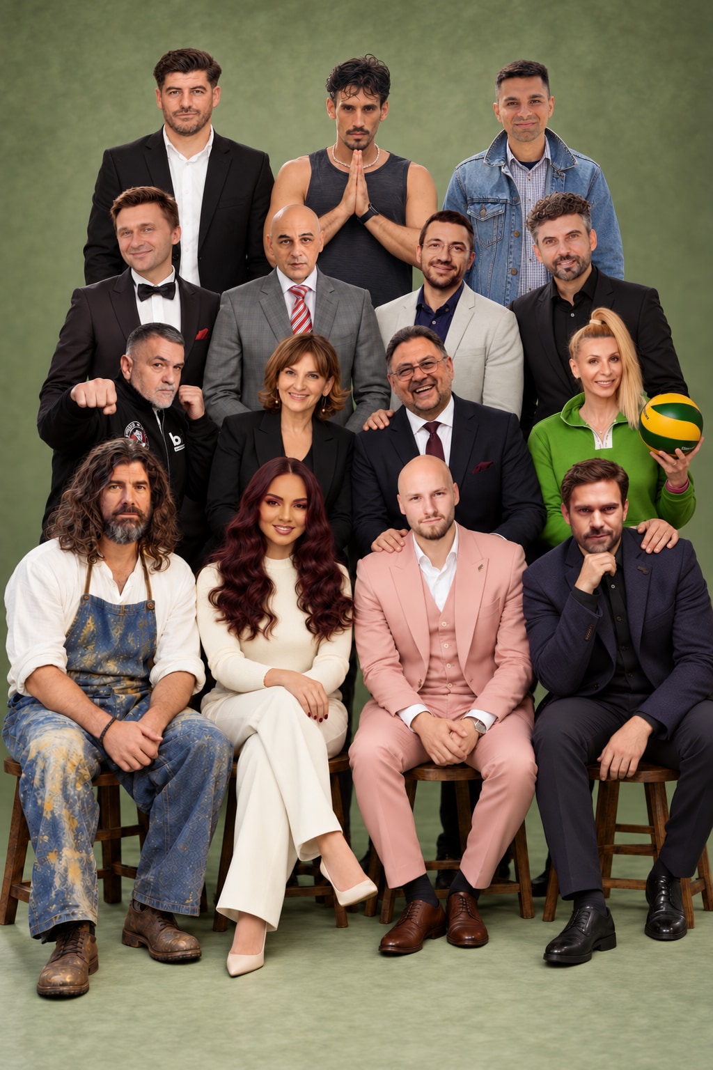 Portret de grup al speakerilor I Love Hope Cluj: Daniel Leș, Darius Mârza, Daniel Cafeluță, Florin Estefan, Roxana Pop, Ioan Ștefan Florian, Cristina Pîrv, Leonard Doroftei, Simona Baciu, Marius Ciprian Pop, Sorin Oberșterescu și Florin-Paul Mureșan, alături de fondatorul Ionuț Coman, moderatorul Bob Rădulescu și tenorul Sergiu Chirilă.